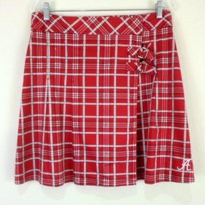 Alabama Crimson Tide Red Tartan Plaid Kilt Mini Skirt